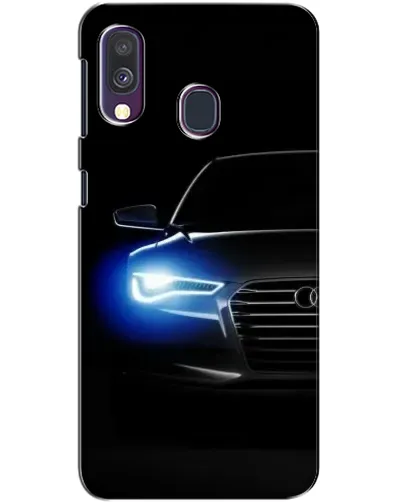 Чехол для Samsung Galaxy A40 2019 (A405F) с картинкой «Неоновый взгляд Audi»
