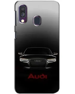 Чехол для Samsung Galaxy A40 2019 (A405F) с картинкой «Audi — градиентный контур»