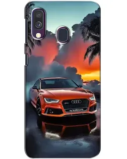Чехол для Samsung Galaxy A40 2019 (A405F) с картинкой «Audi — закат»
