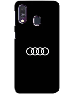 Чехол для Samsung Galaxy A40 2019 (A405F) с картинкой «Audi White Logo»