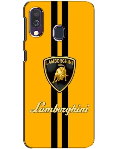 Чехол для Samsung Galaxy A40 2019 (A405F) с картинкой «Lamborghini Stripe желтый»