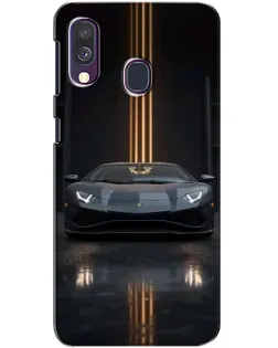 Чехол для Samsung Galaxy A40 2019 (A405F) с картинкой «Lamborghini золотые линии»