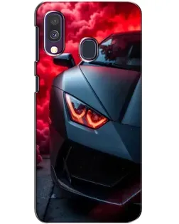 Чехол для Samsung Galaxy A40 2019 (A405F) с картинкой «Lamborghini красное сияние»