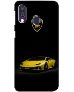 Чехол для Samsung Galaxy A40 2019 (A405F) с картинкой «Lamborghini желтый акцент»