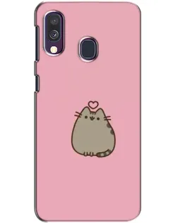Чехол для Samsung Galaxy A40 2019 (A405F) с картинкой «Pusheen сердце» Чехол для Samsung Galaxy A40 2019 (A405F) с картинкой «Pusheen сердце»