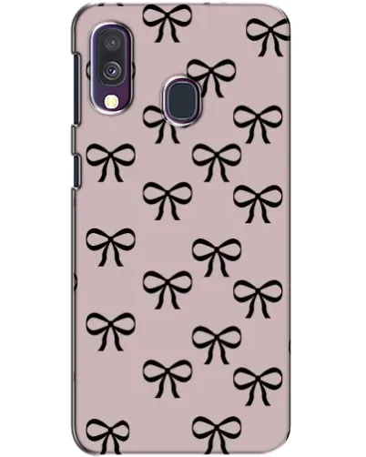 Чехол для Samsung Galaxy A40 2019 (A405F) с картинкой «Черные бантики»