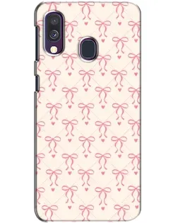 Чехол для Samsung Galaxy A40 2019 (A405F) с картинкой «Розовые бантики Coquette»