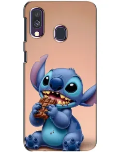Чехол для Samsung Galaxy A40 2019 (A405F) с картинкой «Стич ест шоколад» Чехол для Samsung Galaxy A40 2019 (A405F) с картинкой «Стич ест шоколад»
