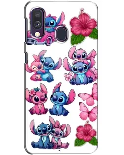 Чехол для Samsung Galaxy A40 2019 (A405F) с картинкой «Стикеры Stitch и Angel» Чехол для Samsung Galaxy A40 2019 (A405F) с картинкой «Стикеры Stitch и Angel»