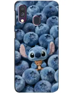 Чехол для Samsung Galaxy A40 2019 (A405F) с картинкой «Стич и голубика» Чехол для Samsung Galaxy A40 2019 (A405F) с картинкой «Стич и голубика»