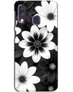 Чехол для Samsung Galaxy A40 2019 (A405F) с картинкой «Монохромные астры» Чехол для Samsung Galaxy A40 2019 (A405F) с картинкой «Монохромные астры»