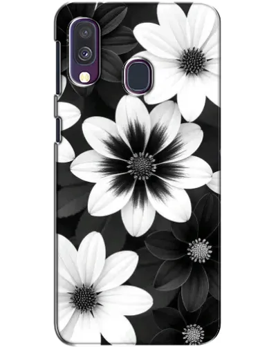 Чехол для Samsung Galaxy A40 2019 (A405F) с картинкой «Монохромные астры» Чехол для Samsung Galaxy A40 2019 (A405F) с картинкой «Монохромные астры»