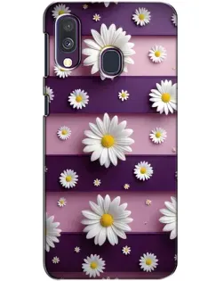 Чехол для Samsung Galaxy A40 2019 (A405F) с картинкой «Ромашки на фиолетовом» Чехол для Samsung Galaxy A40 2019 (A405F) с картинкой «Ромашки на фиолетовом»