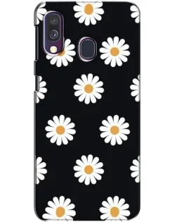 Чехол для Samsung Galaxy A40 2019 (A405F) с картинкой «Ромашки на черном» Чехол для Samsung Galaxy A40 2019 (A405F) с картинкой «Ромашки на черном»