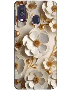 Чехол для Samsung Galaxy A40 2019 (A405F) с картинкой «Белие бумажние цвети» Чехол для Samsung Galaxy A40 2019 (A405F) с картинкой «Белие бумажние цвети»