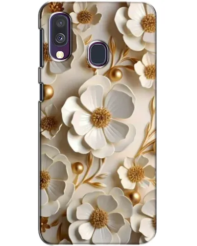 Чехол для Samsung Galaxy A40 2019 (A405F) с картинкой «Белие бумажние цвети» Чехол для Samsung Galaxy A40 2019 (A405F) с картинкой «Белие бумажние цвети»