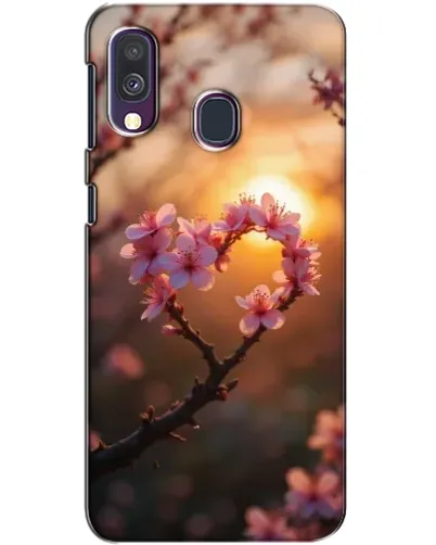 Чехол для Samsung Galaxy A40 2019 (A405F) с картинкой «Розовый цвет сердце на фоне заката» Чехол для Samsung Galaxy A40 2019 (A405F) с картинкой «Розовый цвет сердце на фоне заката»