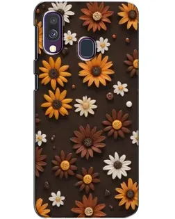 Чехол для Samsung Galaxy A40 2019 (A405F) с картинкой «Узор из маленьких подсолнухов» Чехол для Samsung Galaxy A40 2019 (A405F) с картинкой «Узор из маленьких подсолнухов»