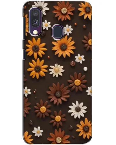 Чехол для Samsung Galaxy A40 2019 (A405F) с картинкой «Узор из маленьких подсолнухов» Чехол для Samsung Galaxy A40 2019 (A405F) с картинкой «Узор из маленьких подсолнухов»
