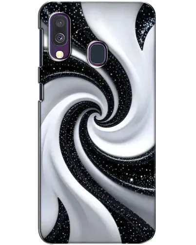 Чехол для Samsung Galaxy A40 2019 (A405F) с картинкой «Черно-белая спираль» Чехол для Samsung Galaxy A40 2019 (A405F) с картинкой «Черно-белая спираль»