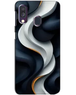 Чохол для Samsung Galaxy A40 2019 (A405F) з картинкою «Об'ємні чорно-білі стрічки» Чохол для Samsung Galaxy A40 2019 (A405F) з картинкою «Об'ємні чорно-білі стрічки»