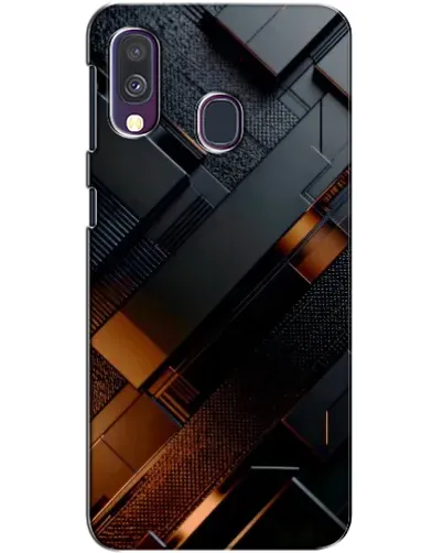 Чехол для Samsung Galaxy A40 2019 (A405F) с картинкой «Черные геометрические блоки» Чехол для Samsung Galaxy A40 2019 (A405F) с картинкой «Черные геометрические блоки»