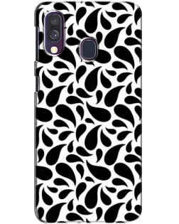 Чехол для Samsung Galaxy A40 2019 (A405F) с картинкой «Контрастные черные капли»