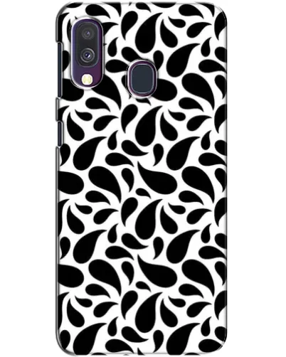 Чехол для Samsung Galaxy A40 2019 (A405F) с картинкой «Контрастные черные капли» Чехол для Samsung Galaxy A40 2019 (A405F) с картинкой «Контрастные черные капли»