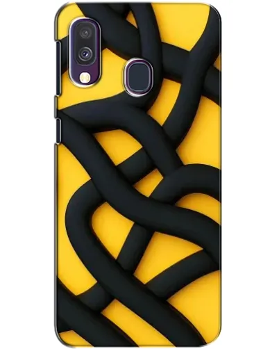 Чехол для Samsung Galaxy A40 2019 (A405F) с картинкой «Черное желтое переплетение» Чехол для Samsung Galaxy A40 2019 (A405F) с картинкой «Черное желтое переплетение»