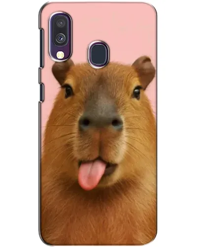 Чехол для Samsung Galaxy A40 2019 (A405F) с картинкой «Капибара с языком»