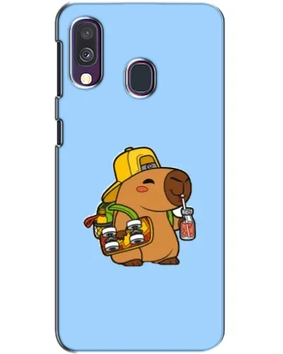 Чехол для Samsung Galaxy A40 2019 (A405F) с картинкой «Капибара на скейте»