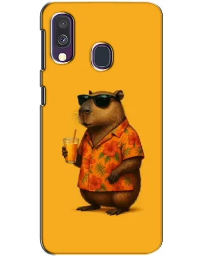 Чехол для Samsung Galaxy A40 2019 (A405F) с картинкой «Капибара на отдыхе»