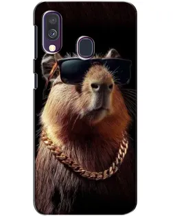 Чехол для Samsung Galaxy A40 2019 (A405F) с картинкой «Капибара золотая цепь» Чехол для Samsung Galaxy A40 2019 (A405F) с картинкой «Капибара золотая цепь»