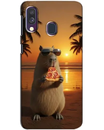 Чехол для Samsung Galaxy A40 2019 (A405F) с картинкой «Капибара с пиццей»