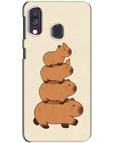 Чехол для Samsung Galaxy A40 2019 (A405F) с картинкой «Башня из капибар»