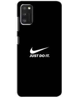 Чехол для Samsung Galaxy A41 (A415) с картинкой «Минимализм от Nike»