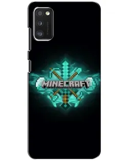 Чехол для Samsung Galaxy A41 (A415) с картинкой «Minecraft Diamond лого»