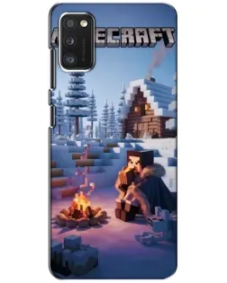 Чехол для Samsung Galaxy A41 (A415) с картинкой «Зимний Minecraft»