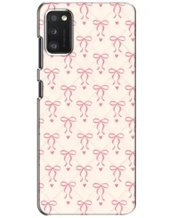 Чехол для Samsung Galaxy A41 (A415) с картинкой «Розовые бантики Coquette»