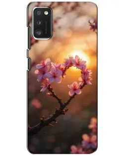 Чехол для Samsung Galaxy A41 (A415) с картинкой «Розовый цвет сердце на фоне заката» Чехол для Samsung Galaxy A41 (A415) с картинкой «Розовый цвет сердце на фоне заката»
