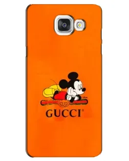 Чехол для Samsung Galaxy A5 2016 (A5100, A510F) с картинкой «Микки Маус Gucci — оранж» Чехол для Samsung Galaxy A5 2016 (A5100, A510F) с картинкой «Микки Маус Gucci — оранж»