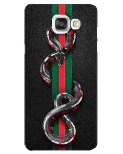 Чехол для Samsung Galaxy A5 2016 (A5100, A510F) с картинкой «Gucci — змея на полосе» Чехол для Samsung Galaxy A5 2016 (A5100, A510F) с картинкой «Gucci — змея на полосе»