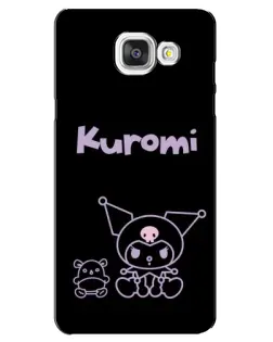 Чехол для Samsung Galaxy A5 2016 (A5100, A510F) с картинкой «Kuromi — черный минимализм» Чехол для Samsung Galaxy A5 2016 (A5100, A510F) с картинкой «Kuromi — черный минимализм»