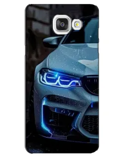 Чехол для Samsung Galaxy A5 2016 (A5100, A510F) с картинкой «Взгляд BMW с синими фарами»