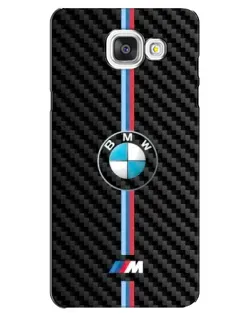 Чехол для Samsung Galaxy A5 2016 (A5100, A510F) с картинкой «Эмблема BMW и карбон»