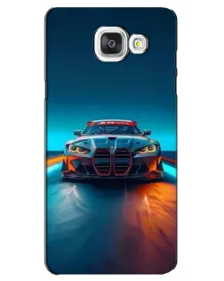 Чехол для Samsung Galaxy A5 2016 (A5100, A510F) с картинкой «BMW — огни неона»