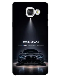 Чехол для Samsung Galaxy A5 2016 (A5100, A510F) с картинкой «BMW сквозь ночной город»
