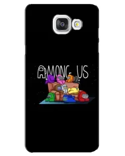Чехол для Samsung Galaxy A5 2016 (A5100, A510F) с картинкой «Логотип Among Us» Чехол для Samsung Galaxy A5 2016 (A5100, A510F) с картинкой «Логотип Among Us»
