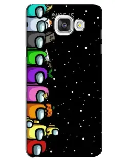 Чехол для Samsung Galaxy A5 2016 (A5100, A510F) с картинкой «Команда Among Us» Чехол для Samsung Galaxy A5 2016 (A5100, A510F) с картинкой «Команда Among Us»
