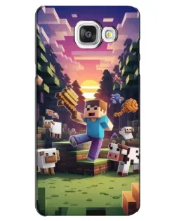 Чехол для Samsung Galaxy A5 2016 (A5100, A510F) с картинкой «Стив на ферме»